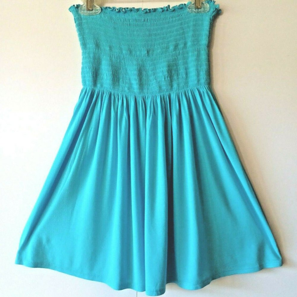 NWOT MODA INTERNATIONAL by VICTORIA'S Secret STRAPLESS SMOCKED TOP,SZ.S